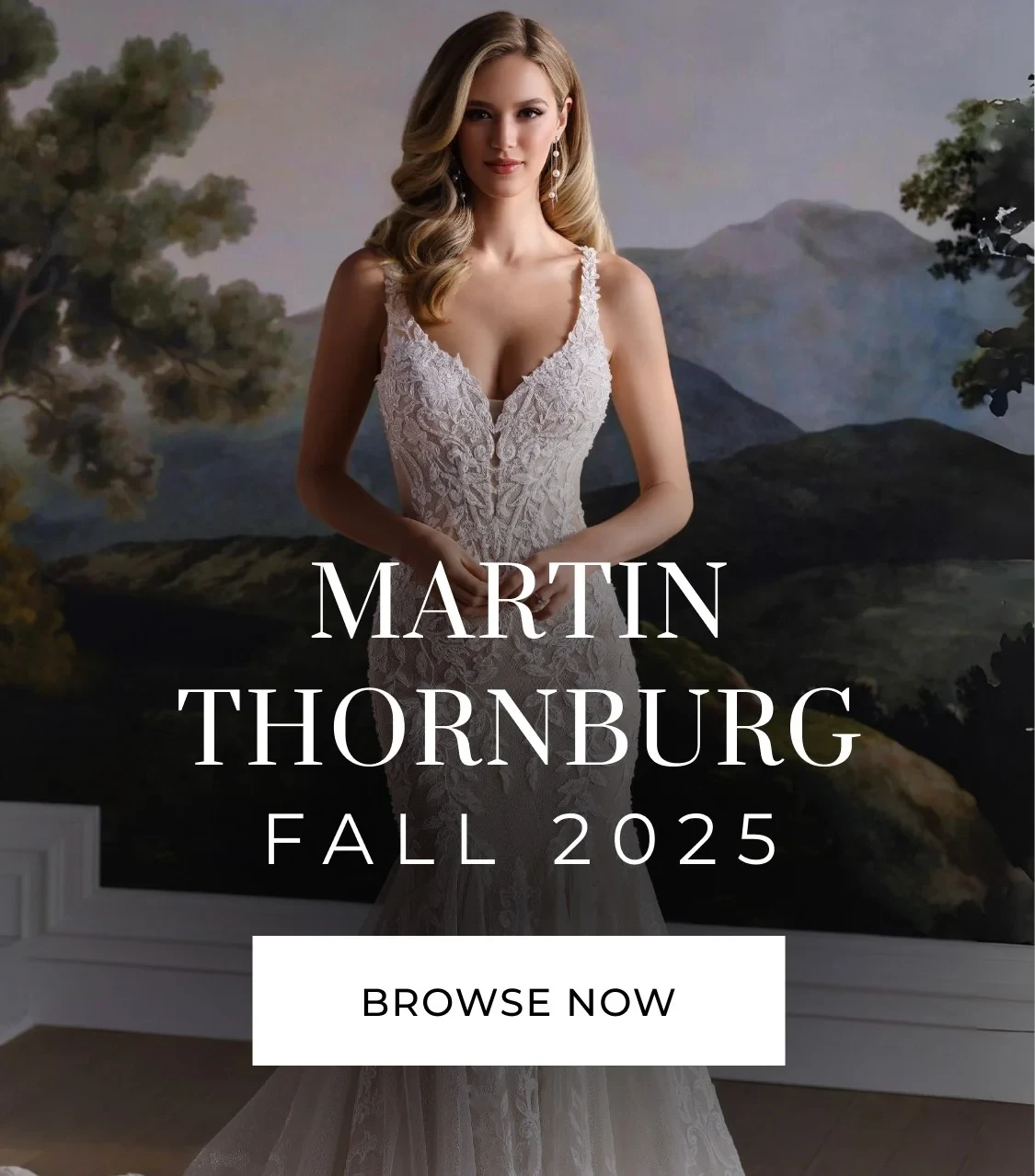 A Model wearing Martin Thornburg gown, mobile banner